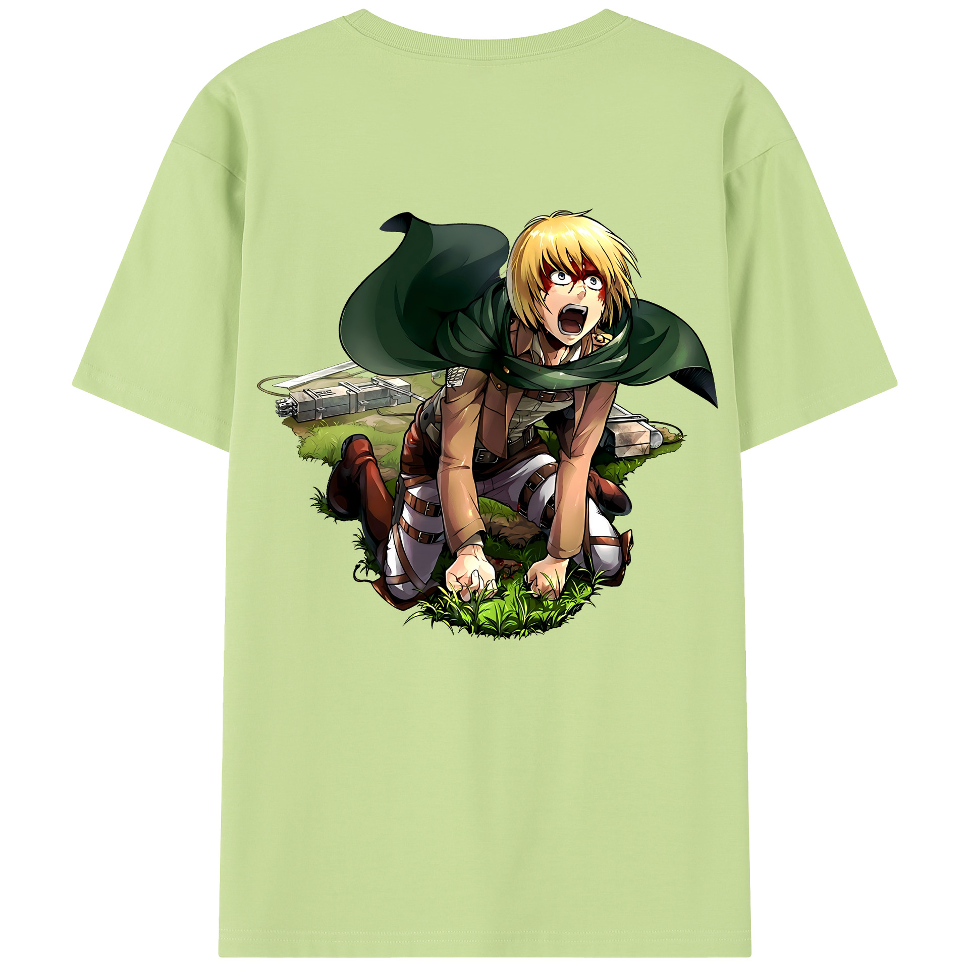 （画像用） 進撃の巨人 アルミン·アルレルト Attack on Titan Armin Arlert 綿100％半袖Tシャツ（背面プリント）